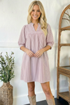 Sunday Stroll Pink Pin Stripe Dress