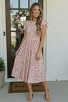 Flutter Into Spring Floral Midi Dress