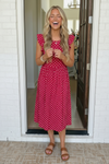 Sweet Days Red Polka Dot Midi Dress