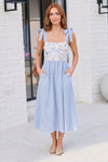 Wildflower Wishes Striped Midi Dress