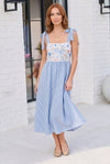 Wildflower Wishes Striped Midi Dress