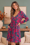 Blooming Beauty Long Sleeve Floral Dress
