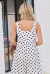 Spot On Polka Dot Wide Leg Overall Jumpsuit