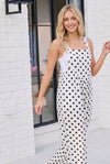 Spot On Polka Dot Wide Leg Overall Jumpsuit
