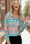 Frosted Cheer Deep V Hoodie