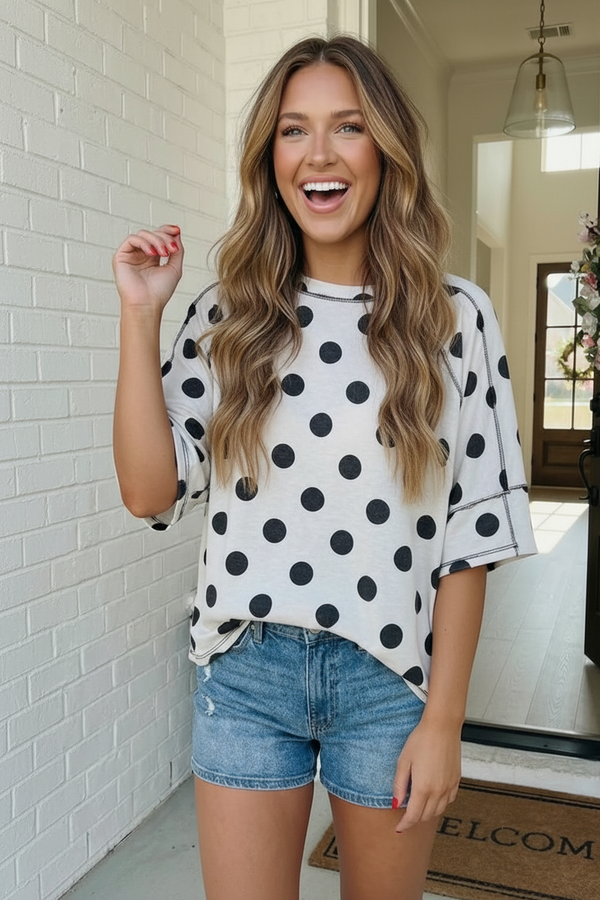 Dots All I Need Oversized Tee