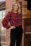 Cranberry Bloom Blouse