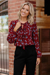 Cranberry Bloom Blouse