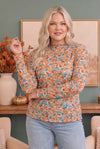 Ivy Garden Floral Mesh Long Sleeve Top
