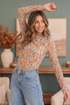 Ivy Garden Floral Mesh Long Sleeve Top