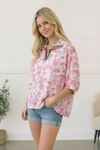 Pink Lemonade Floral Top