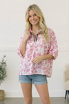 Pink Lemonade Floral Top