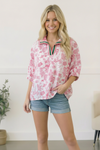 Pink Lemonade Floral Top