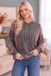 Mix and Match Patchwork Drawstring Hoodie
