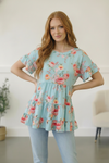In the Mint Meadows Tiered Babydoll Top