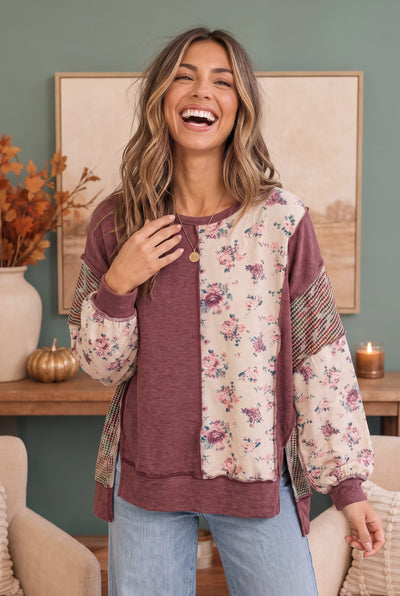 Rose Garden Floral Sweatshirt
