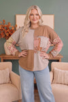 Neapolitan Patchwork Floral Colorblock Pullover