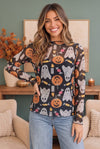 Ghostly Good Times Halloween Mesh Top