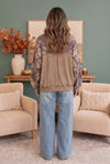 Vintage Floral Puff Sleeve Sweatshirt