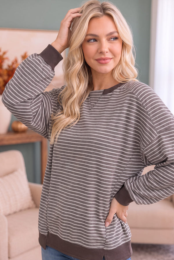 Crush on You Raglan Pullover in Mocha