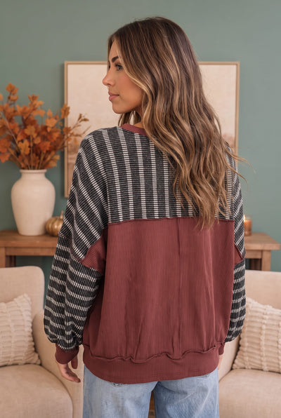 Perfect Plum Striped Sweater