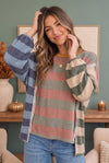 Colorblock Dream Top in Mixed Stripes