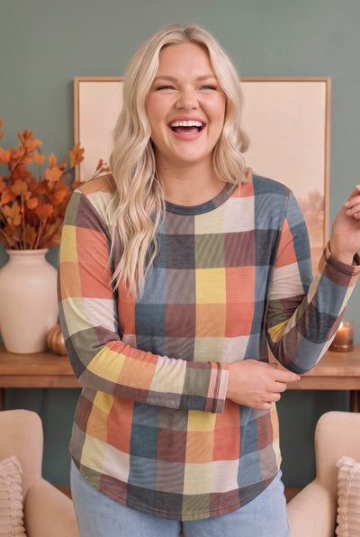 Check Those Boxes Long Sleeve Top