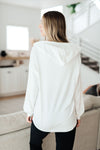 Happier Now Henley Hoodie in Ivory