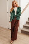 Harmony High Rise Wide Leg Pants in Brown