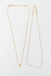 Heart of Gold Pendant Necklace Layered Set in Gold