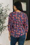 Hitherto Unknown Floral Babydoll Blouse