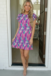 Pretty in Purple Pleated Mini Dress