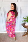 In Your Dreams Fuchsia Floral Fit & Flare Maxi Dress