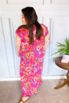 In Your Dreams Fuchsia Floral Fit & Flare Maxi Dress