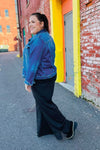 Weekend Ready Black Scuba Knit Drawstring Wide Leg Pants