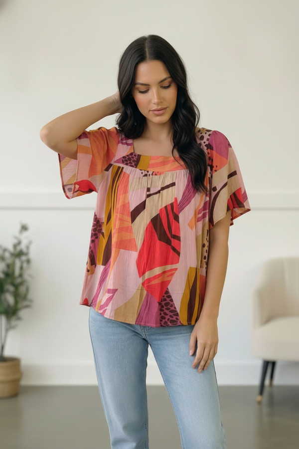 Art Walk Print Blouse