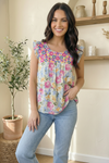 Sunny Meadows Sleeveless Blouse