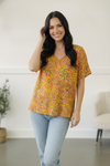 Sunlit Meadow Floral Top