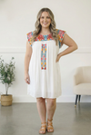 Fiesta Bloom Embroidered Dress