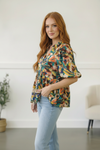 Painted Floral Jungle Blouse