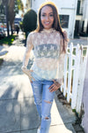 Feeling Femme Nude Lace Floral See-Through Layering Top