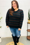 Spread Joy Black & Multicolor Jacquard Knit Sweater