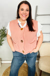 Classy Chic Gold Button Down Chunky Sweater Vest