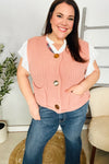 Classy Chic Gold Button Down Chunky Sweater Vest