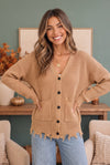 Wear Me Out Distressed Hem Knit Cardigan