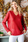 Holiday Shimmers Red Sequins Sweater