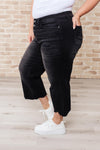 Ryan High Rise Button Fly Wide Leg Crop Jeans