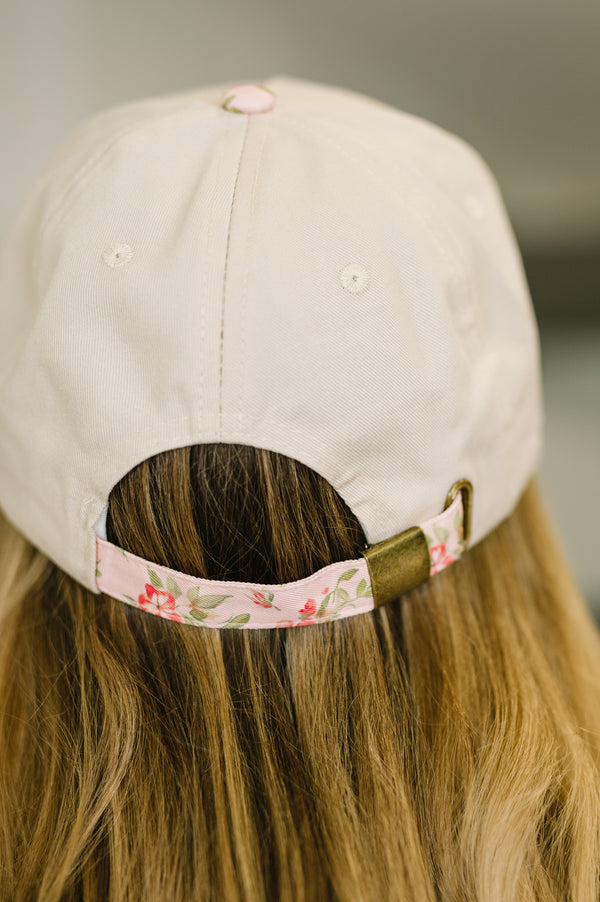 Jesus Loves You Canvas Floral Hat