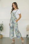 Groovy Garden Sage Floral Overalls