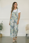 Groovy Garden Sage Floral Overalls